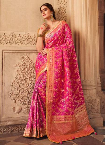 Pink Colour Royal Vrindavan Vol 23 New Latest Designer Festive Wear Saree Collection 10156